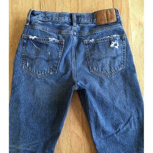 American Eagle Mens DAD Jean Medium Wash Distressed Denim 30 x 34 actual 30 x 31